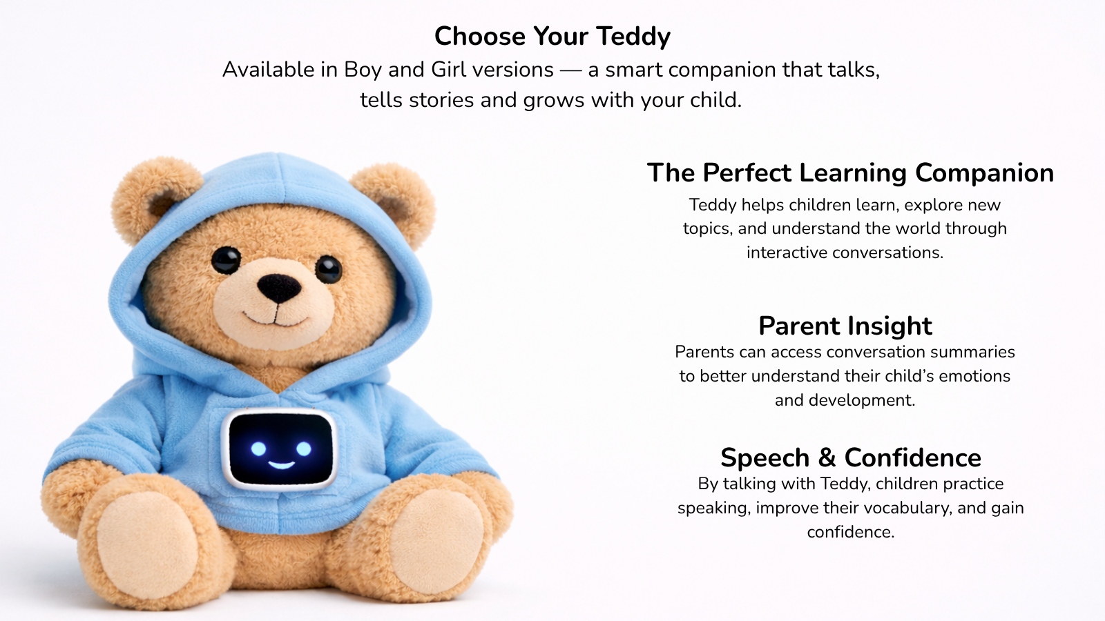Teddy aide les enfants à apprendre les langues